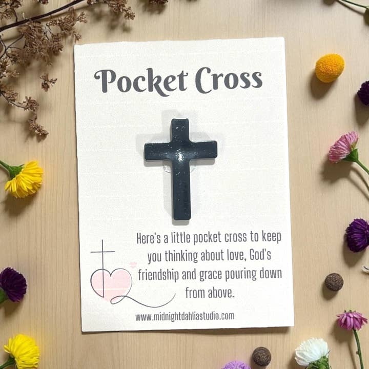 Midnight Dahlia Studio - Wholesale Keepsake Coin/Token - Pocket Cross | Christian Gift Poem 1