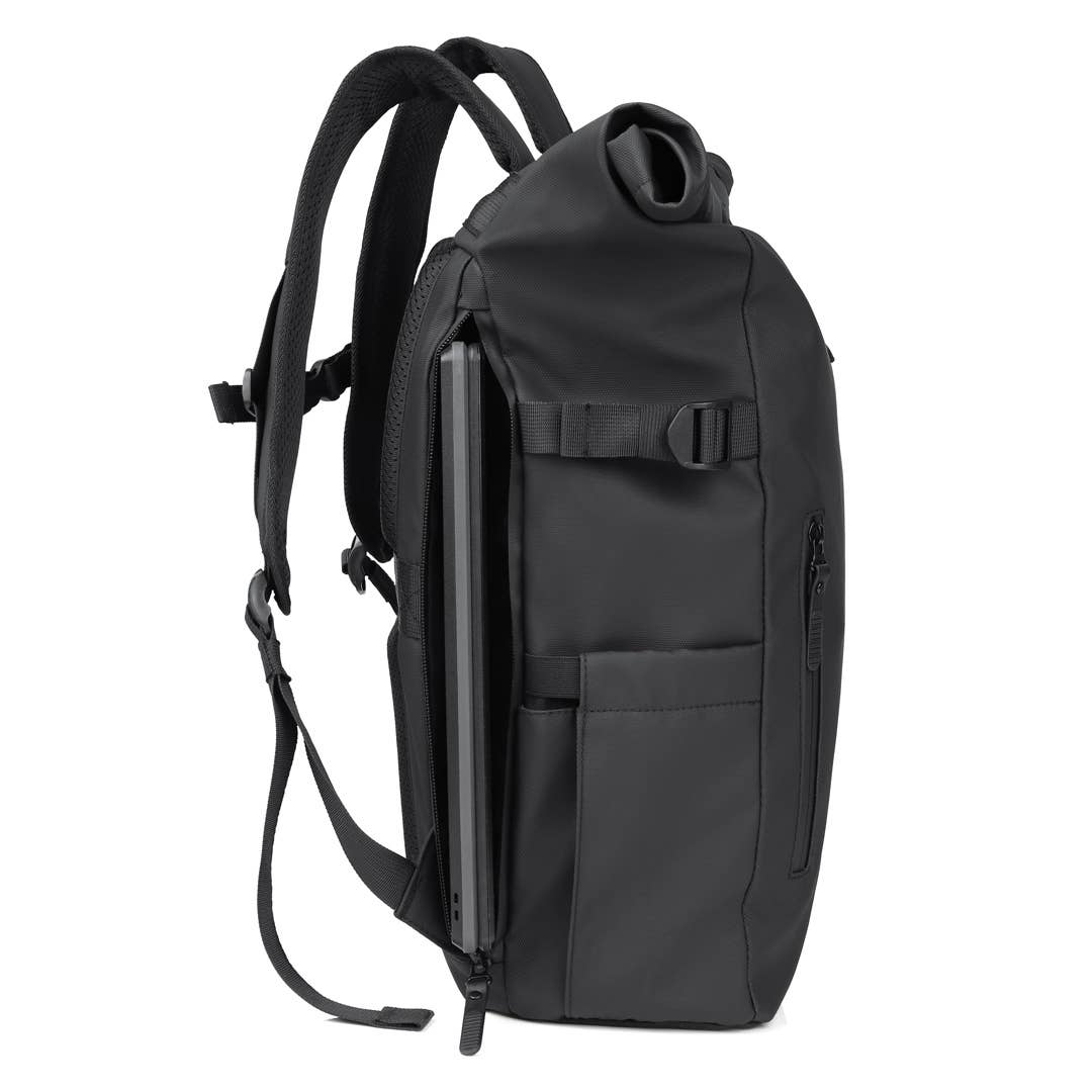 James Hawk - Vente Sac à dos – unisexe - Sac à dos Rolltop pratique pour ordinateur portable, tablette et accessoires1