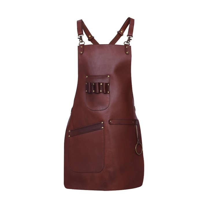 Leather Apron Cooking Chef Blacksmith Apron Woodworking for wholesale by The Master Tanners
