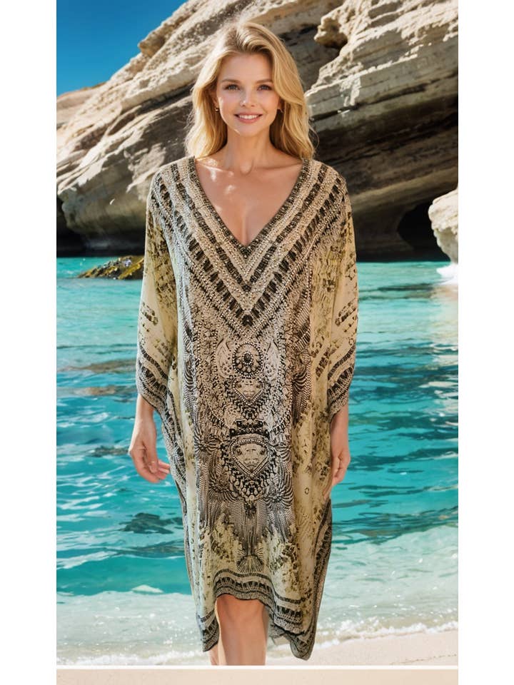 Kaftans that Bling - Wholesale Kaftan – Women's - Egyptian Long Silk Embellished Kaftan - Fashion Spectrum7