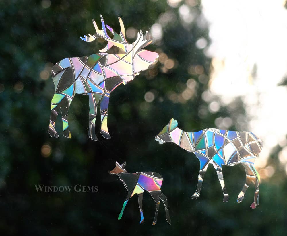 Window Gems - Wholesale Suncatcher - Redwood Mix Window Decals, Save birds from Window Collisions1