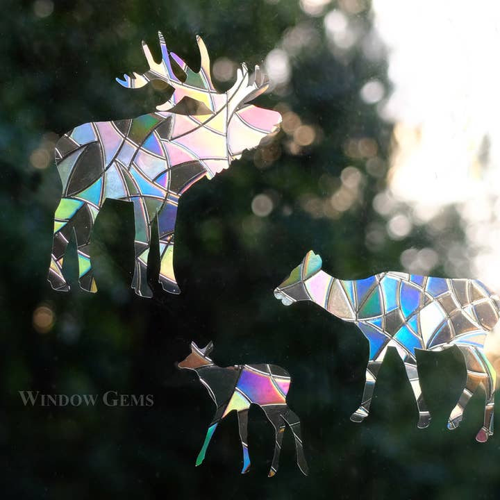 Window Gems - Wholesale Suncatcher - Redwood Mix Window Decals, Save birds from Window Collisions1