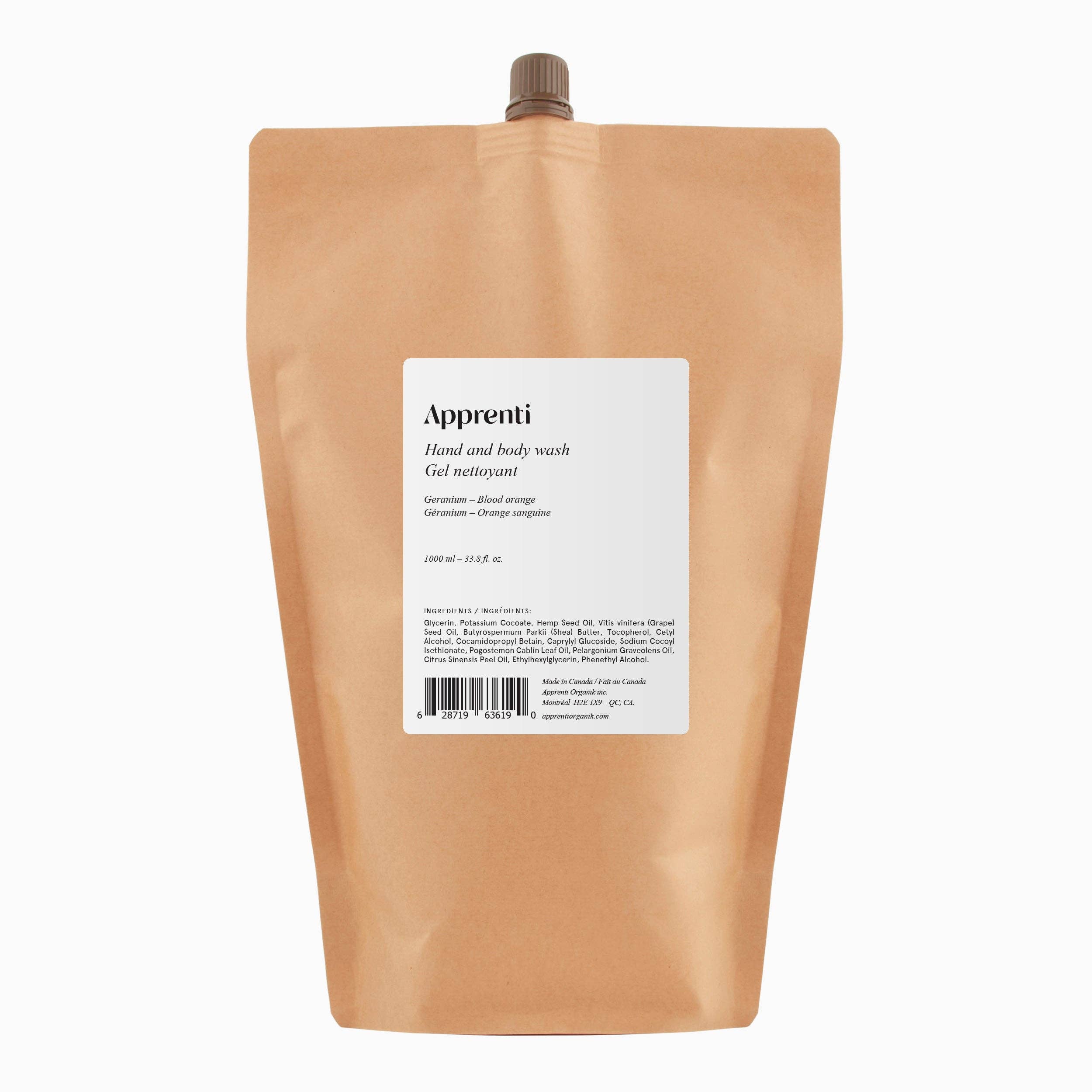 Apprenti - Wholesale Body Wash/Shower Gel - Geranium & Blood Orange Hand and Body Wash6