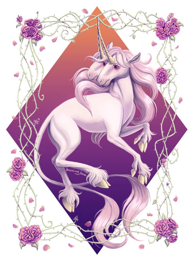 Duplicorn, Double-Headed Unicorn Art Print for wholesale by Burning Bee Illustration