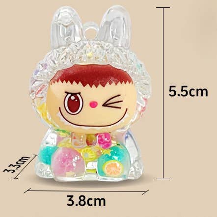 MKS America - Wholesale Keychain - Women's - Cute 3D Rabbit Keychain with Glitter and Wristlet Bag Charm22