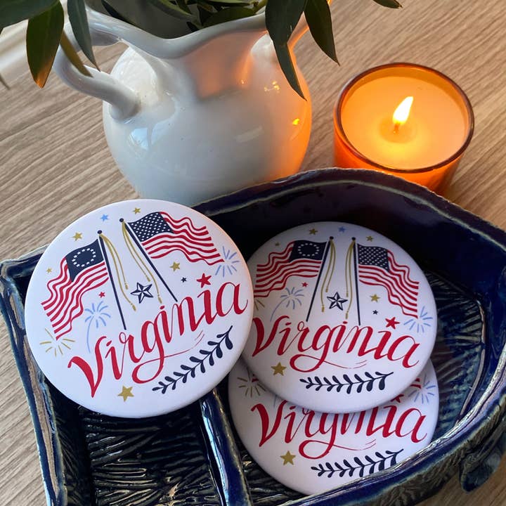 Flourish Creative - Wholesale Magnet - Virginia 250 "Flags" Magnet