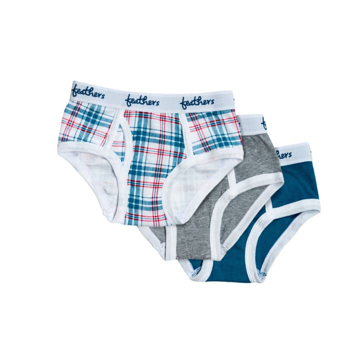 Multi Plaid Briefs for wholesale by Feathers USA