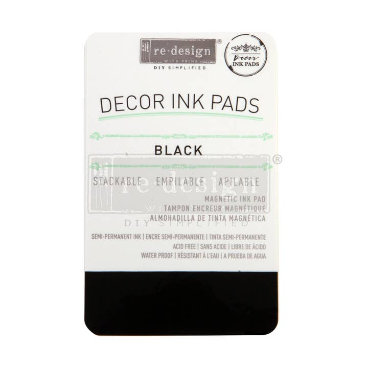 Redesign With Prima Decor Ink Pad Black Magnetic Ink Pad for wholesale by Redesign with Prima