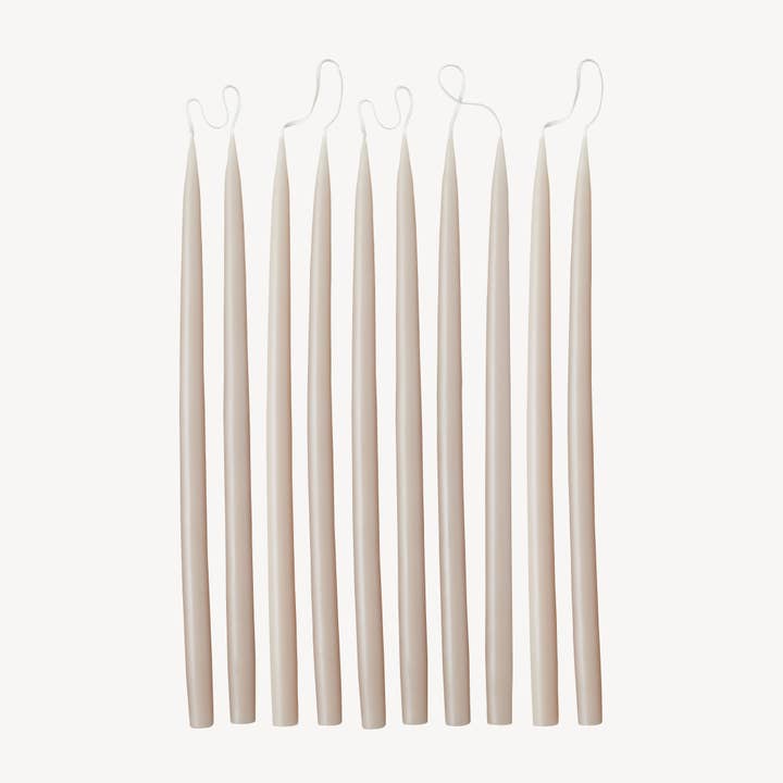 Box of 10 Candles - Taper 28 Skinny - Latte for wholesale by Candle Flair