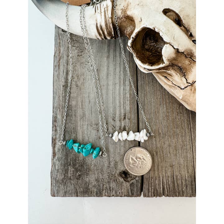 Boho Ranch Shop - Wholesale Pendant/Charm Necklace - Bar Chip Stone Necklace - Western Pendant Necklace