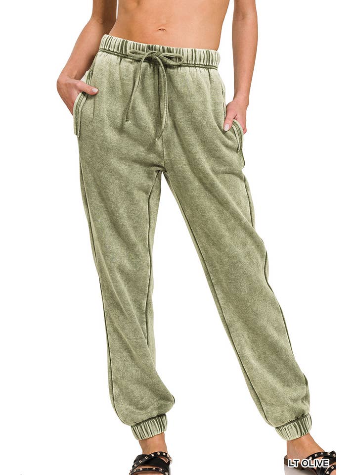 42POPS - Wholesale Lounge Sweatpants/Joggers - Women's - `.Washed Fleece Sweatpants with pockets Reg/Plus12