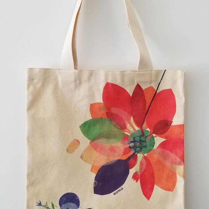 Tote Bag, Orange Bloom for wholesale by Eunco