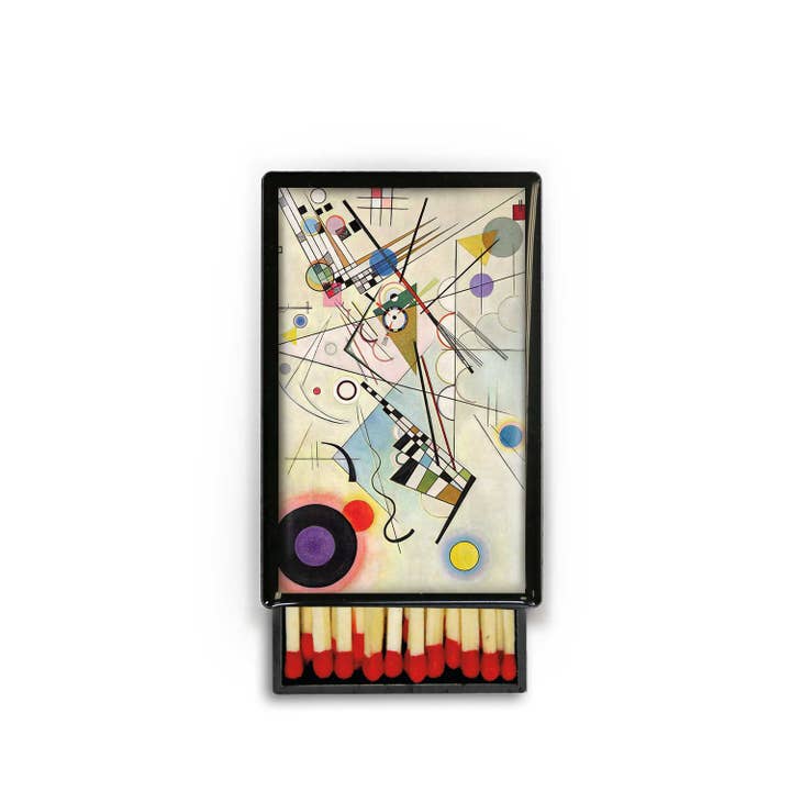 Lucy Lu Designs - Vendita all'ingrosso Fiammifero - Composizione 8 Kandinsky astratto Moderno Pittore Slide Box