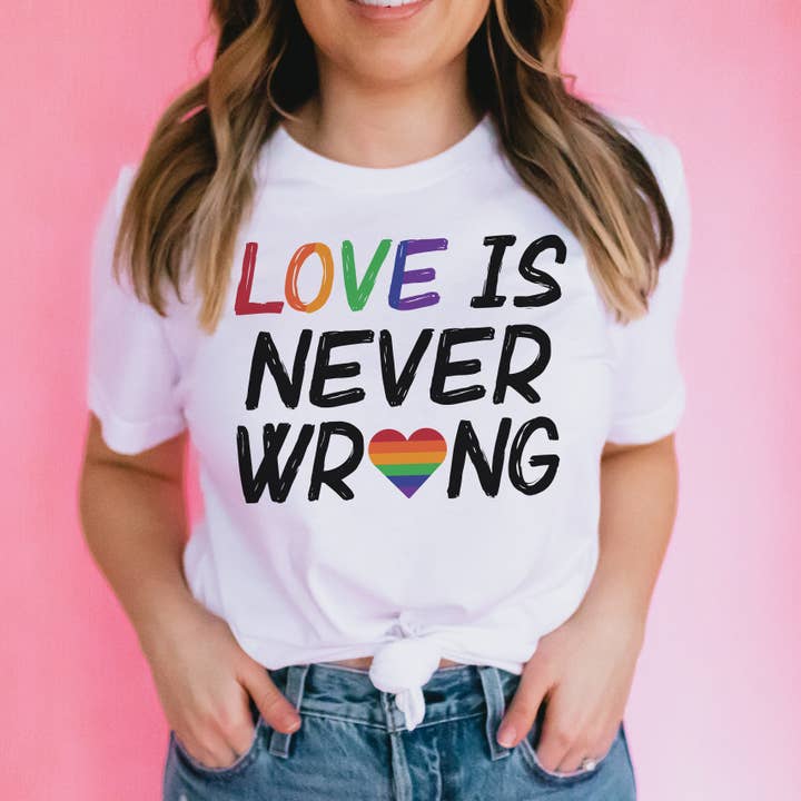 Love Is Never Wrong Shirt for wholesale by Lucky Luna Apparel