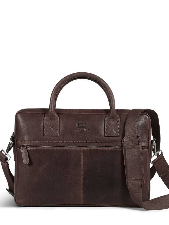 Laptop Bag Evan Dark Brown for wholesale by Howard London