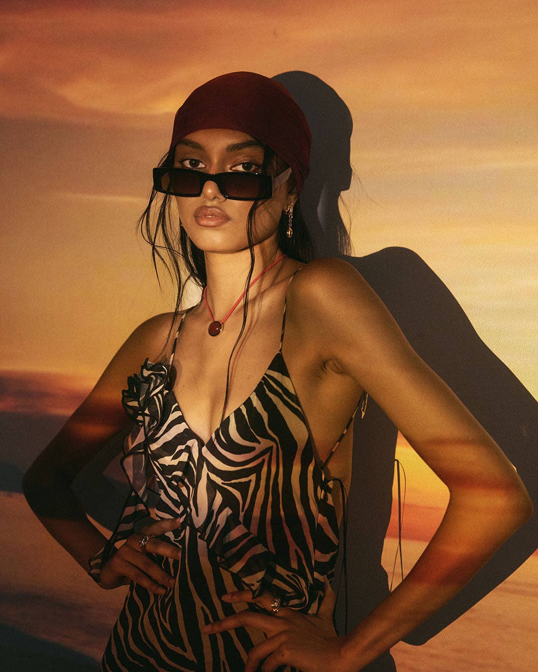 Luv AJ - Wholesale Pendant/Charm Necklace - Sunset Stone Cord Necklace- Red4