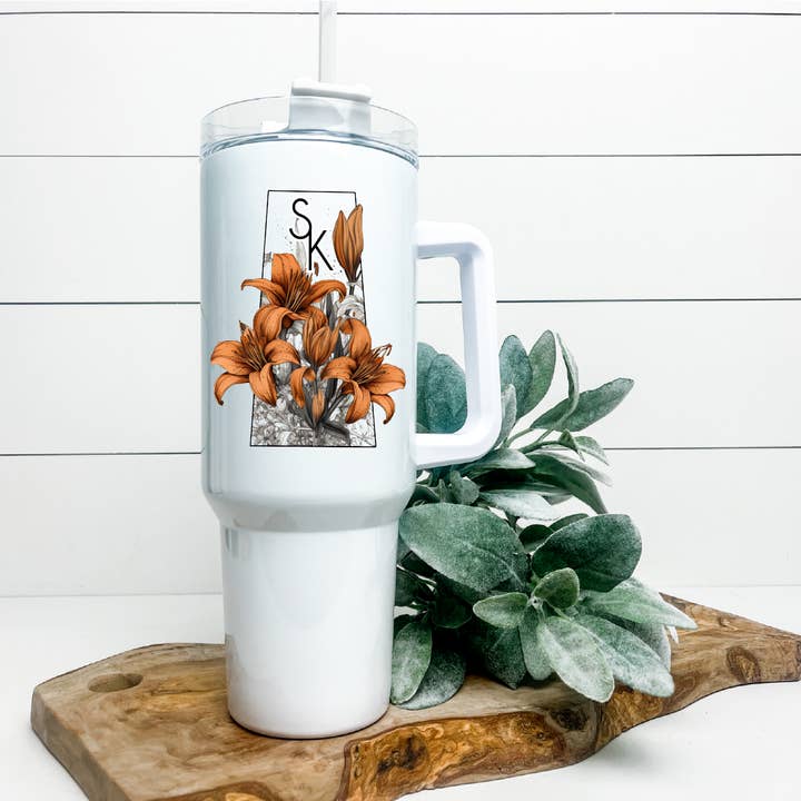 Lily Province 40oz Tumbler | Saskatchewan Tumbler for wholesale by DIYxe