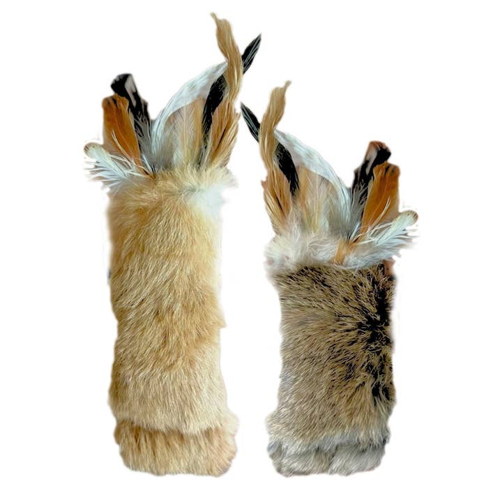 Cat Kicker Toy with Rabbit Fur Feathers and Wool for wholesale by Tiger Pet Supply