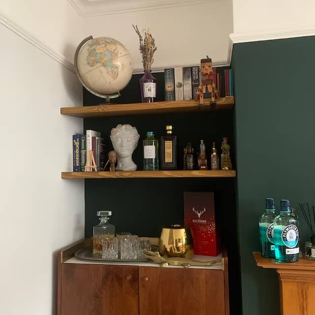 Rustic Deep Floating Shelf with Hidden Brackets - 30cm x 3.4cm for wholesale by Steel Wood Avenue
