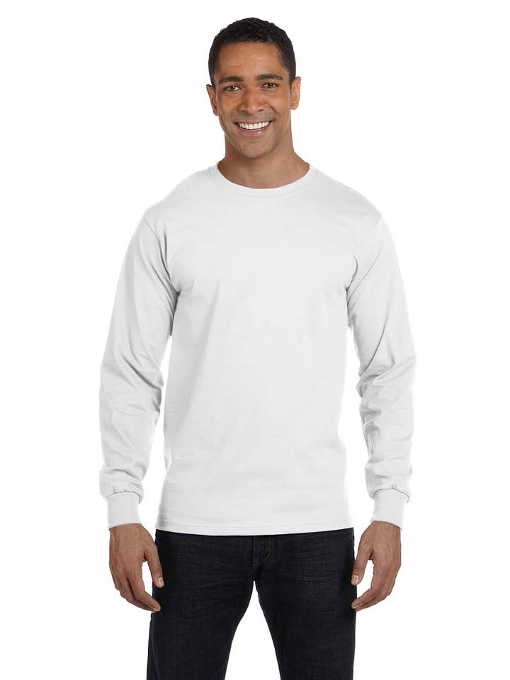 Droge mix? 50/50 t-shirt met lange mouwen voor wholesale door Down South Designer Customs