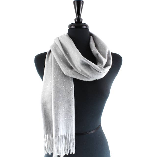 Pretty Persuasions - Wholesale Scarf - Women's - S23230 Mischa Rhinestones Embellishment Scarf