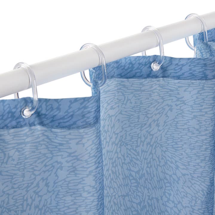 Polyester badgordijn (blauwe textuur) voor wholesale door RAYEN