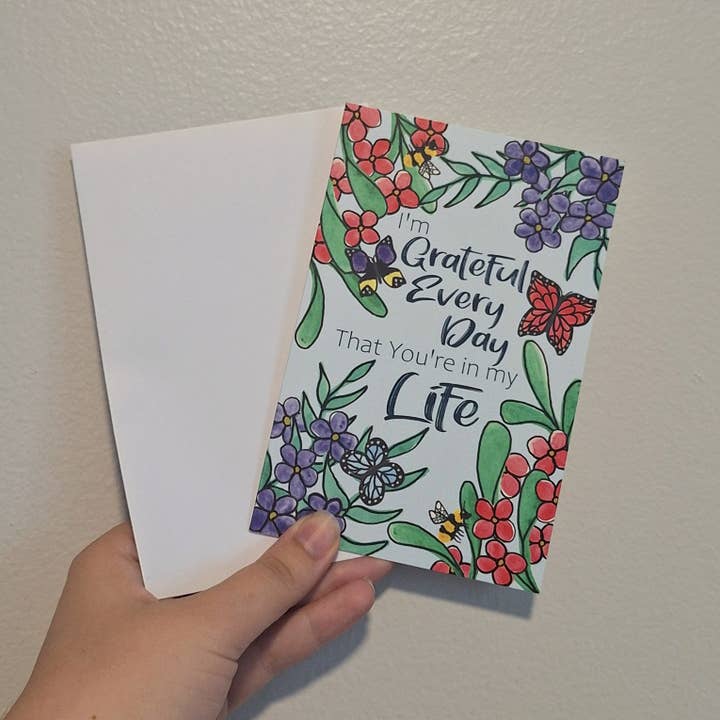 Cartão de Agradecimento: Estou Grato Todos os Dias por Ter-te na Minha Vida por atacado de Gen Aumonier Art