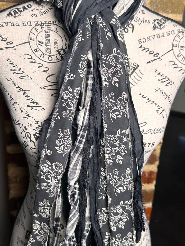 Fringe Scarf - DARK NOSTALGIA for wholesale by The Curated Raven