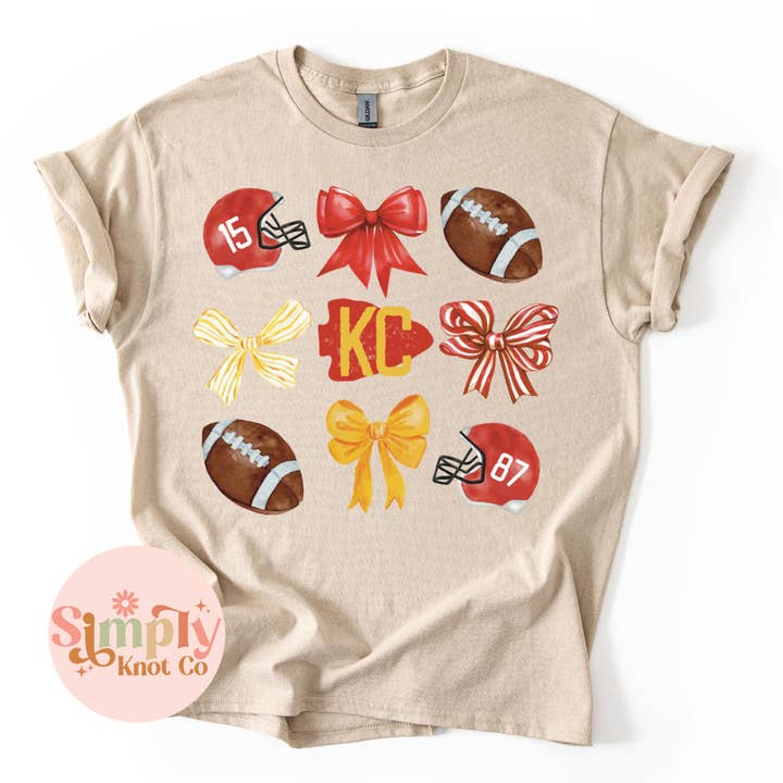 Womens Kansas City Football Shirt, KC Football, Kansas City for wholesale by SimplyKnotCo