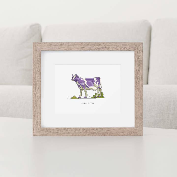 A. B. Newton and Company - Wholesale Art Print - Purple Cow | Winter Garden Landmark Series