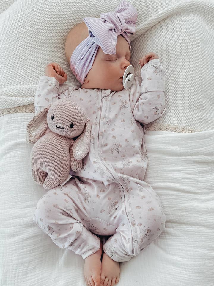 Bamboo/Organic Cotton Florence Onesie - Lilac Bouquet for wholesale by Elke & Indigo