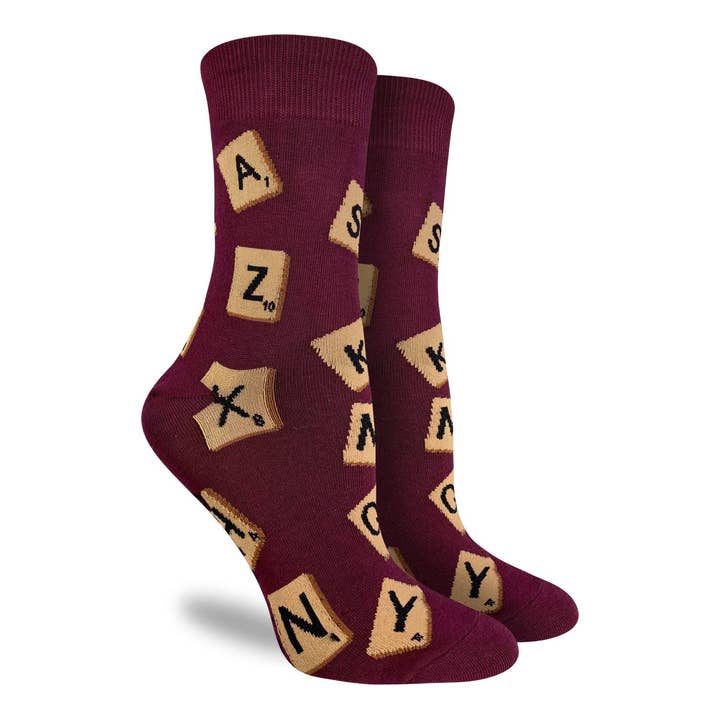 Women's Word Game Socks for wholesale by Good Luck Sock