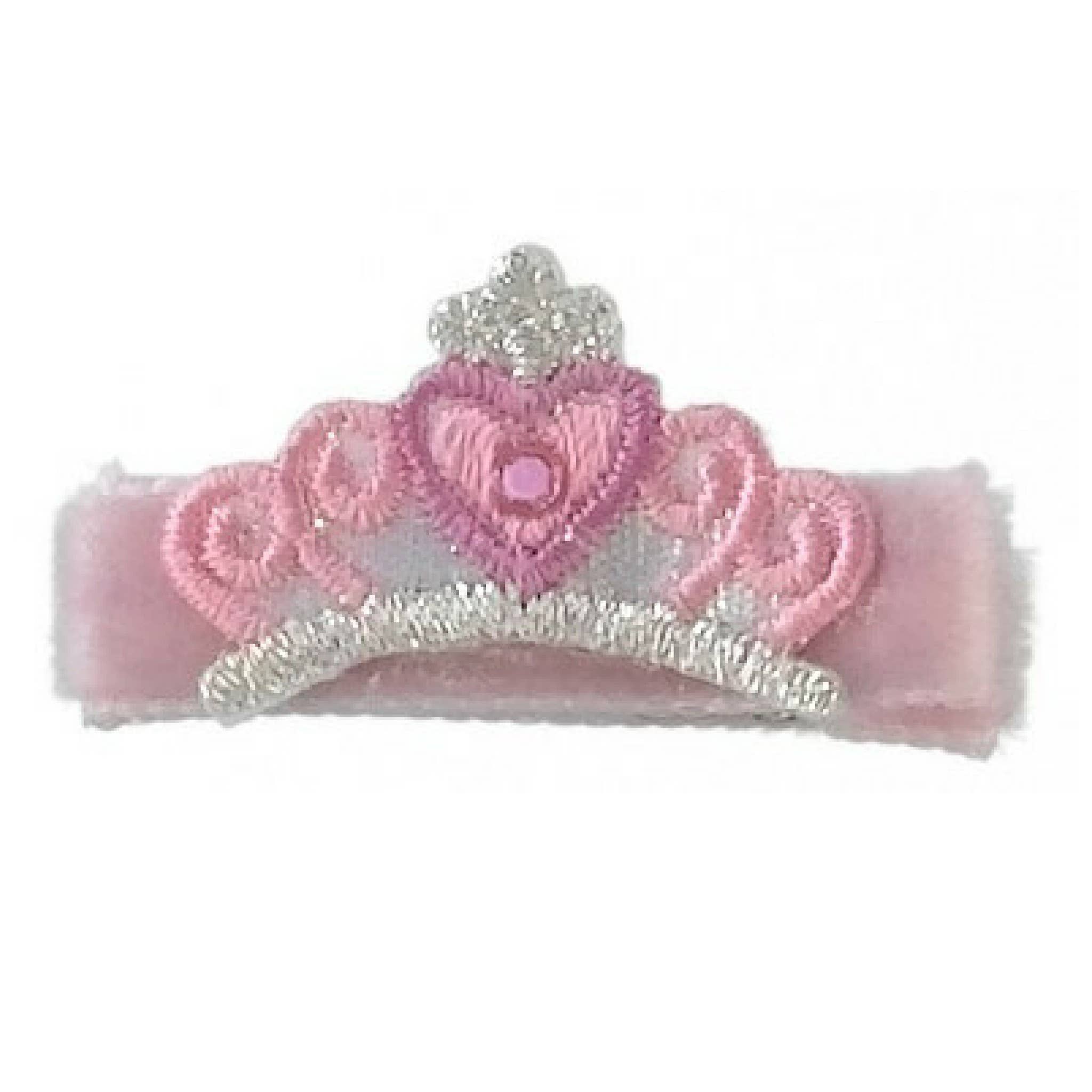 REMOVED BRAND - Wholesale Hair Clip - Kids -  Hannah Pink Crown Novelty Mini Hair Clip0