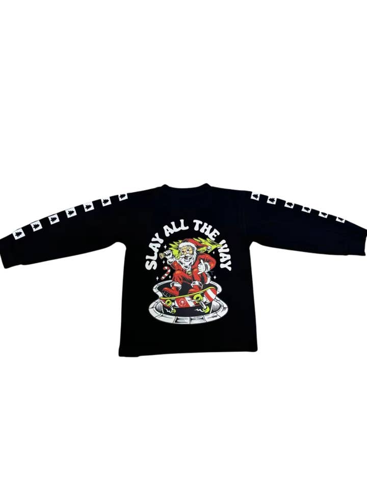 Bambino Surf Co. - Wholesale Screen Printed T-Shirt - Kids - SLAY ALL THE WAY | Long Sleeve