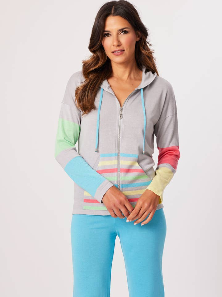 Chaqueta de punto con capucha y cremallera para venta al por mayor de French Kyss