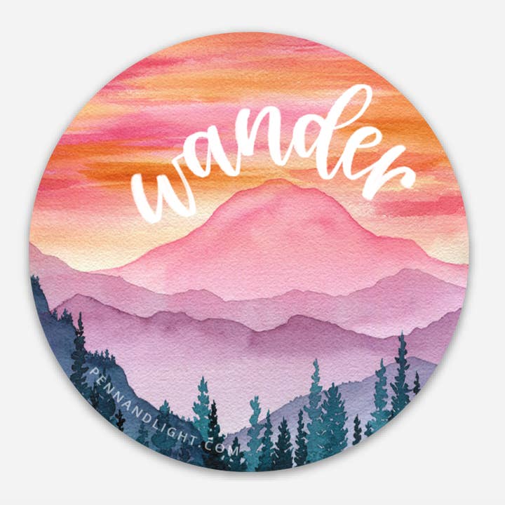 Adesivo Vagabondo - Arte Acquerello Originale per la vendita all'ingrosso da parte di Shelby Thayne Art