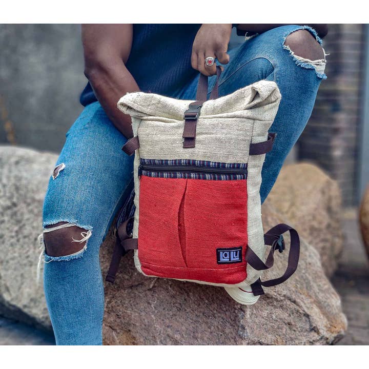 Basanta Fire backpack | Organic Hemp for wholesale by LaLu