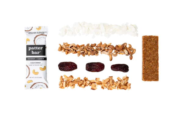 Patterbar - Wholesale Snack Bar - Coconut + Cashew Whole Food Bar  - 1.75 oz3