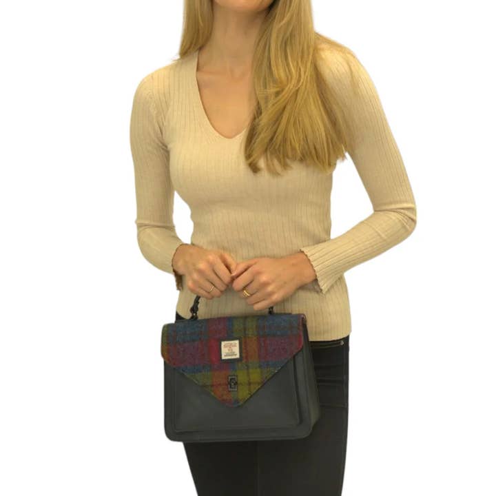 Patrick King Woollen Company - Wholesale Satchel - Women's - Harris Tweed Large Satchel - Blue