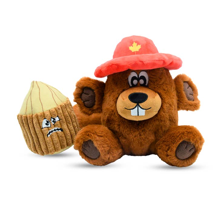 2-in-1 Rip & Reveal Beaver Dog Toy – Plush, Squeaky & Treat-Hiding Fun for wholesale by WoofCrate