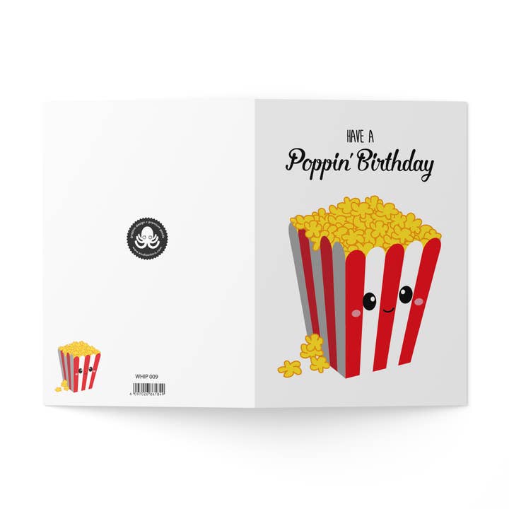 Studio Inktvis - Wholesale Birthday Card - Greeting card Have a poppin birthday popcorn