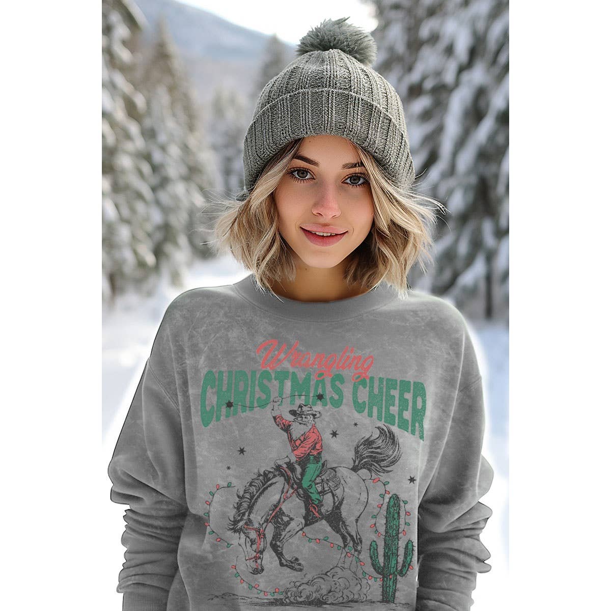 HRTandLUV - Wholesale Sweatshirt - Women's - CHRISTMAS CHEER MINERAL GRAPHIC SWEATWHIRTS2