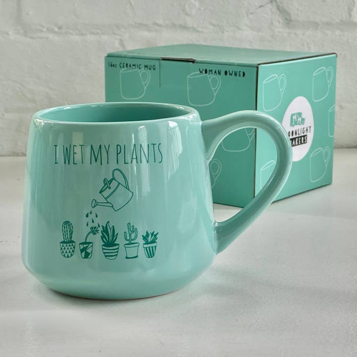 Moonlight Makers - Wholesale Coffee Mug - Funny Plant Mug - I Wet My Plants - 16oz - Plant Mom Gift