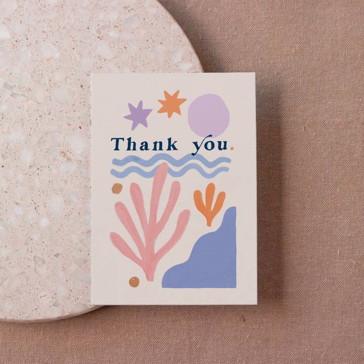 Sister Paper Co. - Wholesale Thank You Card - Shapes Thank You Card | Abstract Rainbow Cards