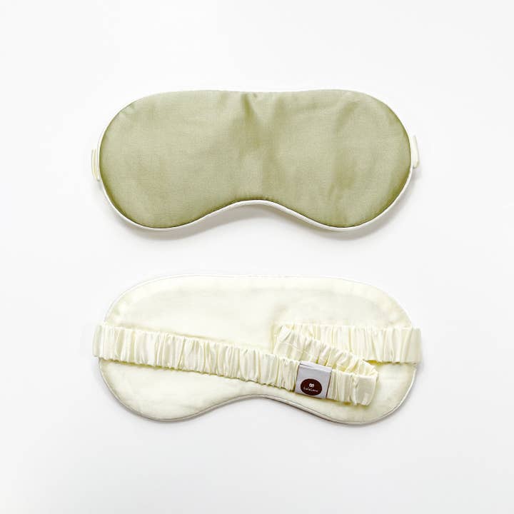 LuluLane - Wholesale Sleep/Eye Mask - Pea Green Luxury 100% Silk Sleep Mask | Silk Eye Mask | Meditation Mask