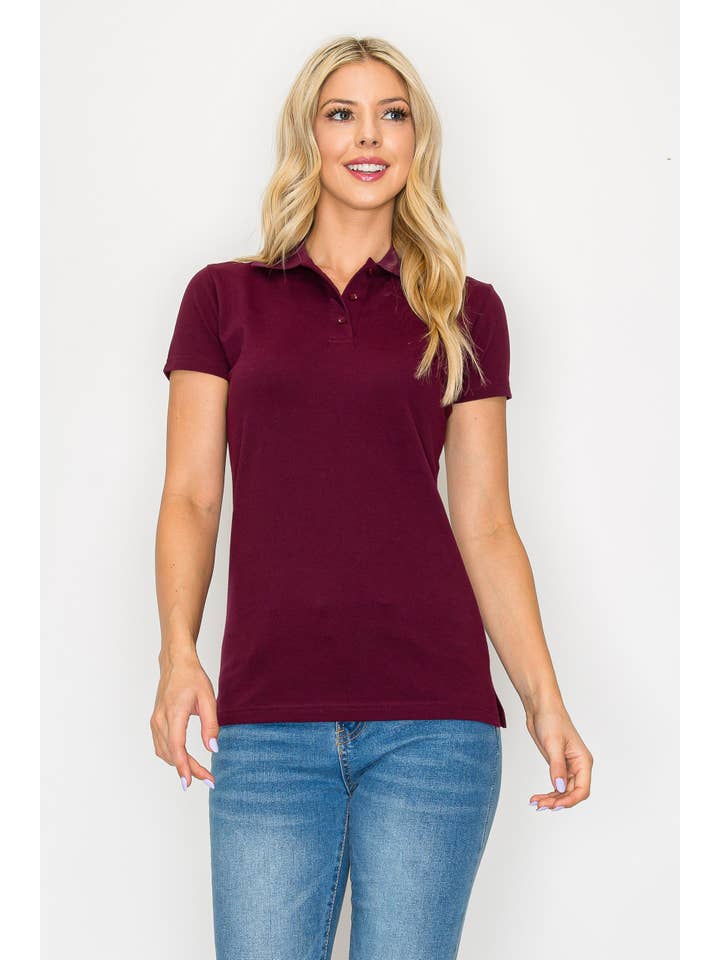 Vanilla Monkey - Vendita all'ingrosso Top in maglia - Donna - Maglietta Polo in Piqué Uniforme2