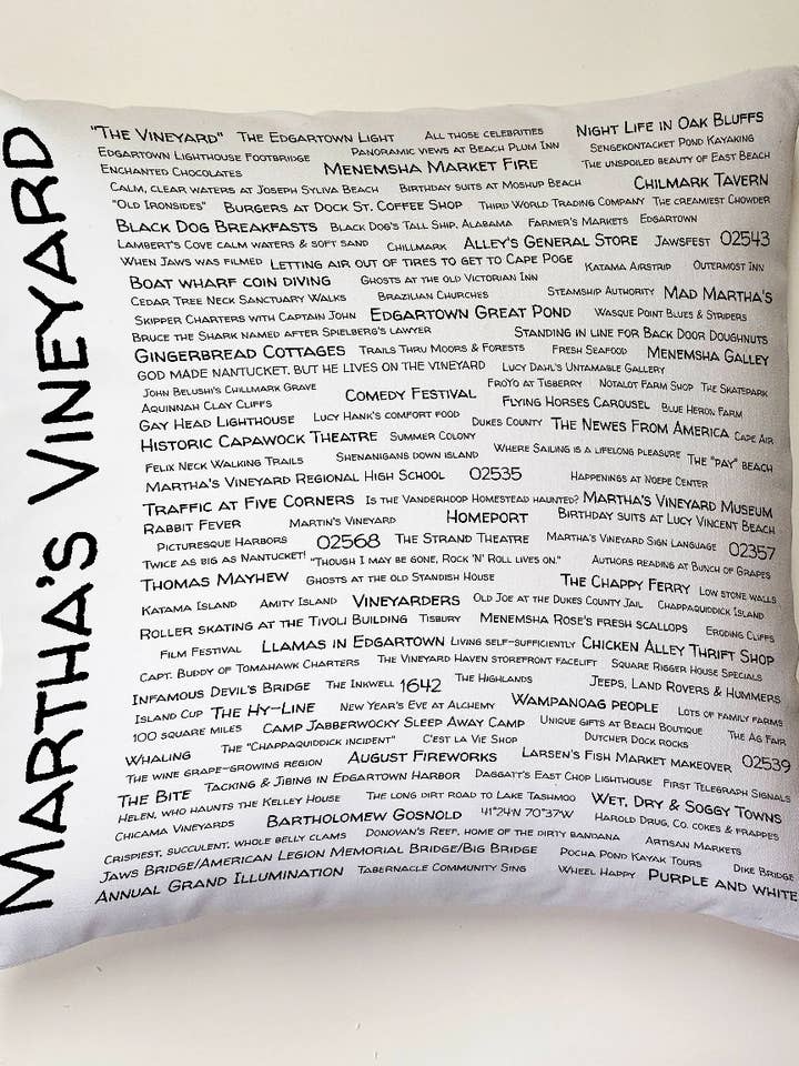 Martha's Vineyard Pride Pillow Cover for wholesale by TownieSwag