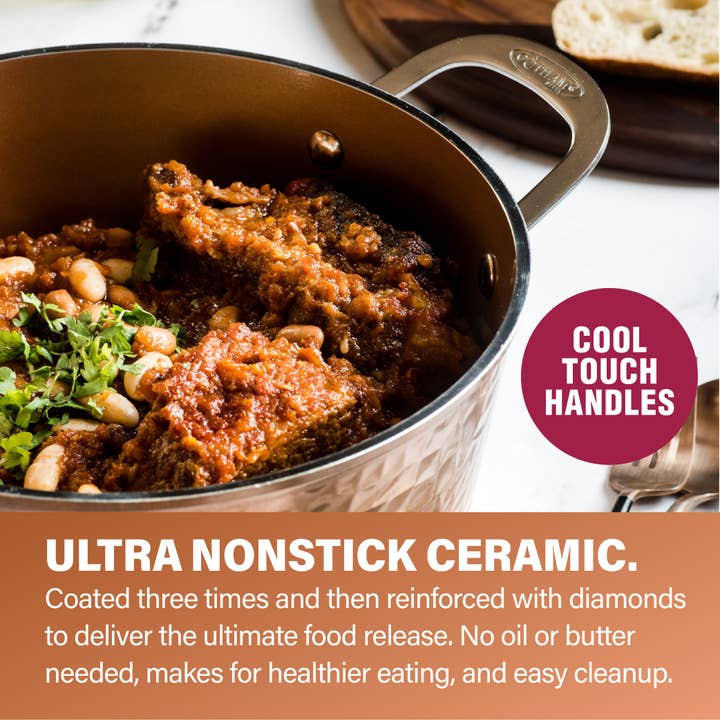 Gotham Steel/Granitestone - Wholesale Cookware Set - Gotham Steel Hammered Copper 15 Piece Cookware Set