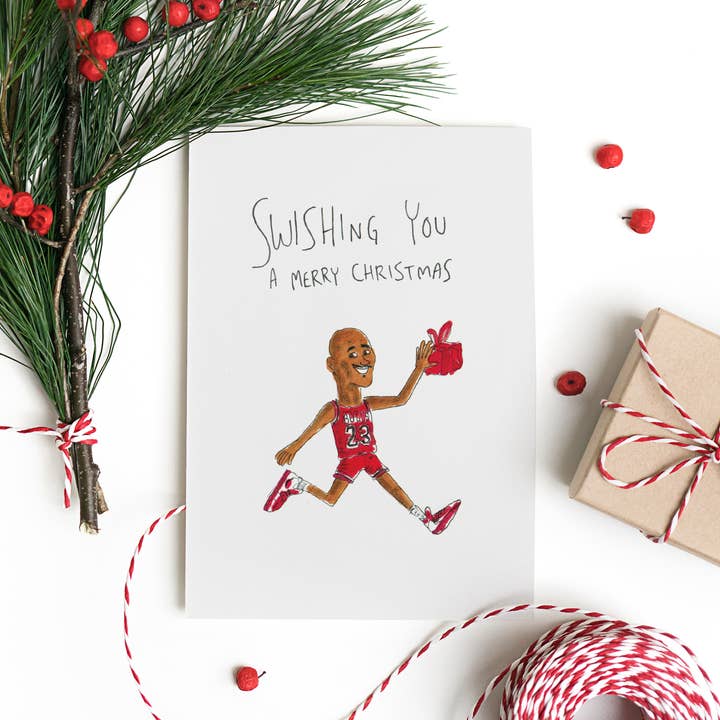 Well Drawn - Wholesale Christmas card - Swishing You A Merry Christmas2