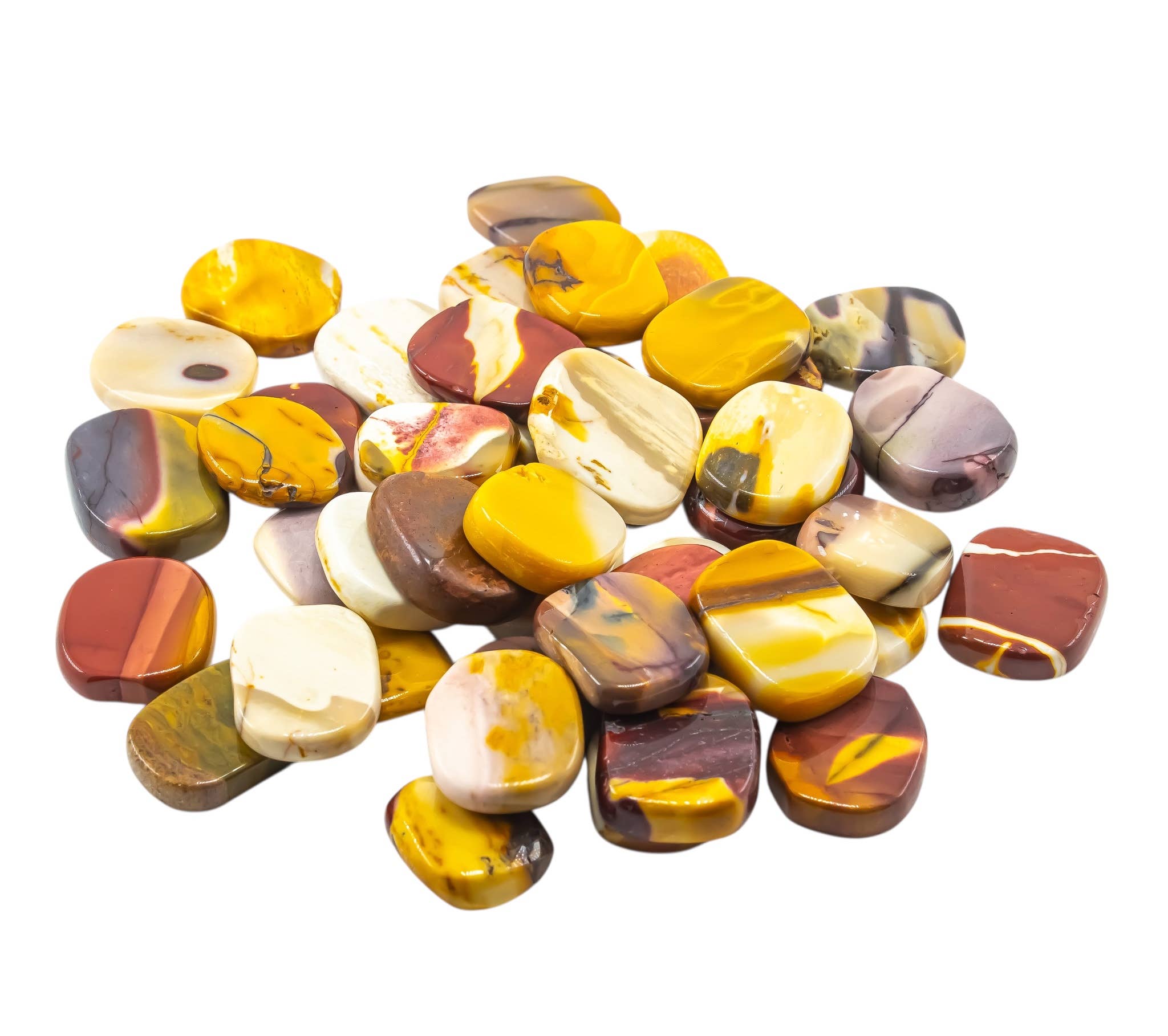 Quasar Gems USA - Wholesale Spiritual Stone/Crystal - Mookaite Jasper Smooth Small 1/2KG 1.1lbs1